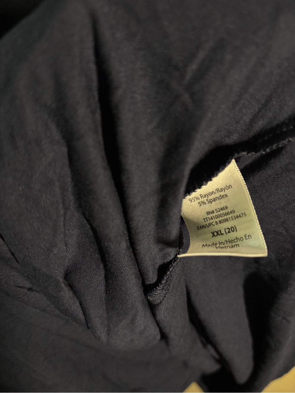 NEW Time and Tru Women’s Sleeveless High Neck Dress, navy XXL (20) - Picture 5 of 6